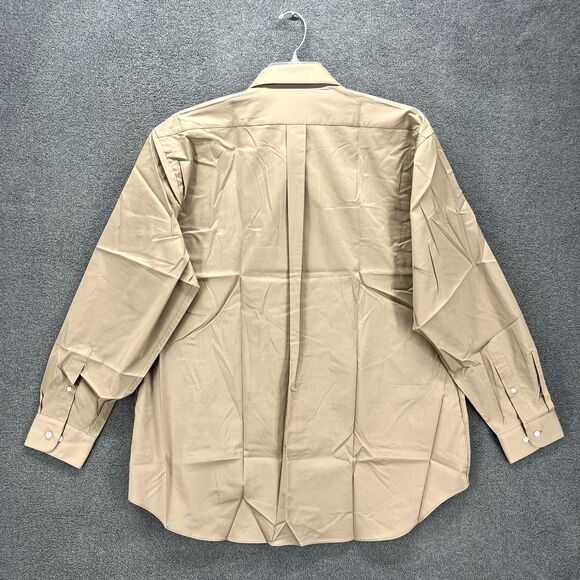 Architect Shirt Mens XL 17‎ 17.5 34 35 Tan Regular Fit Stretch Button Up - Picture 2 of 14